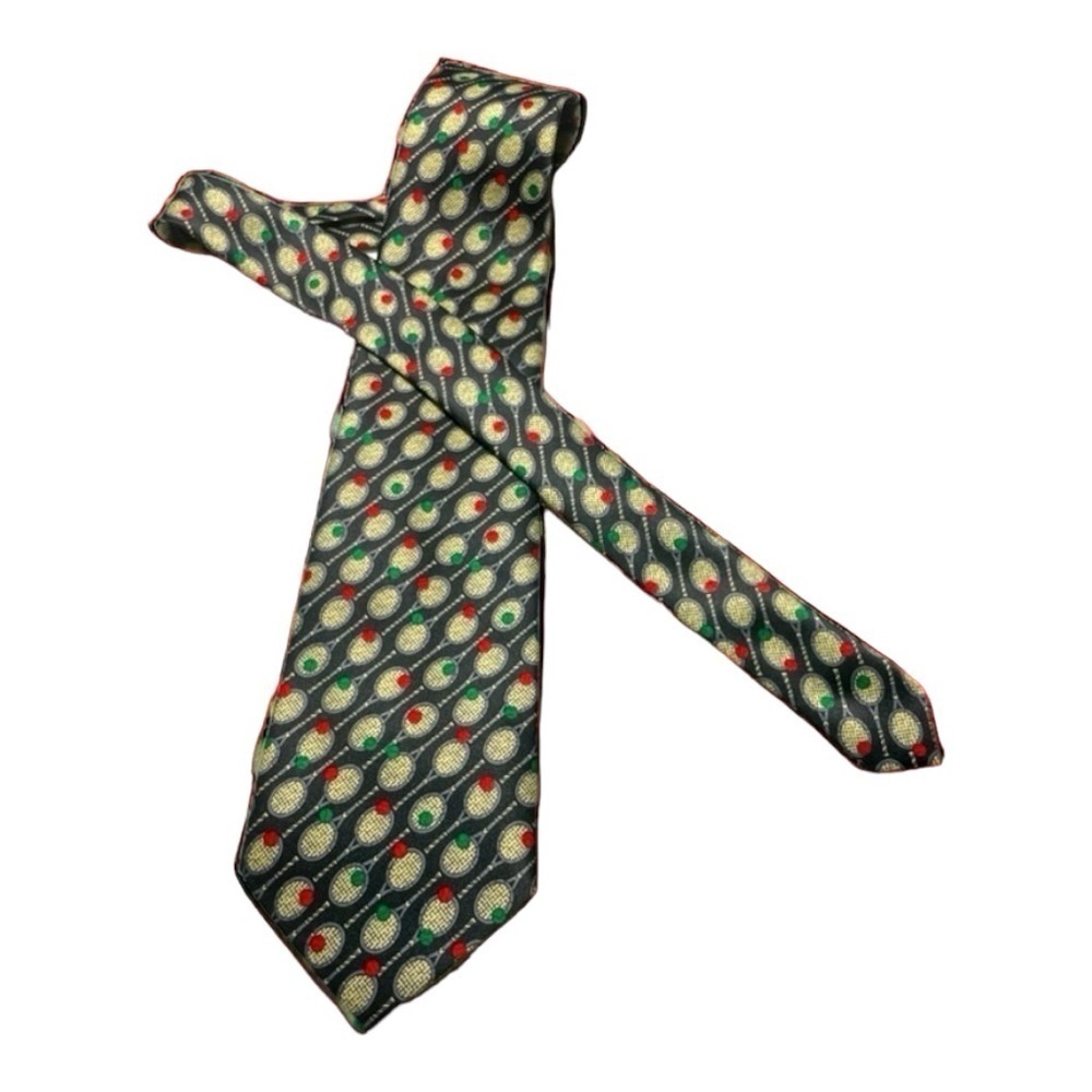 Hand Made Mercedes Blue Tennis Racket Neck Tie 58"
Length 3 3/4" Width